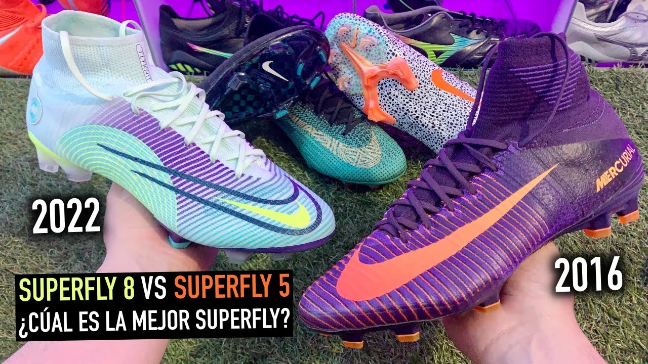 2016 VS 2022 | SUPERFLY 5 VS SUPERFLY 8 | ¿CÚAL ES LA MEJOR NIKE MERCURIAL  SUPERFLY? - YouTube