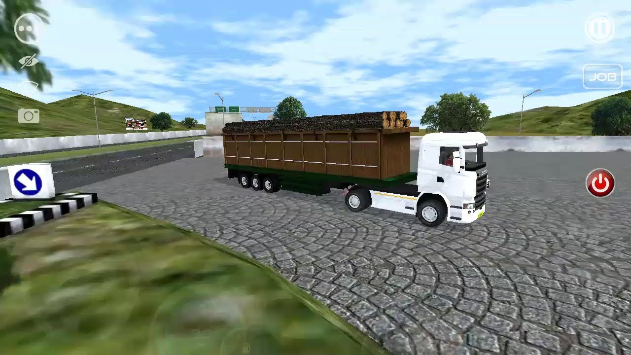 Kelebihan muatan truk  simulator Indonesia  Muat kayu 