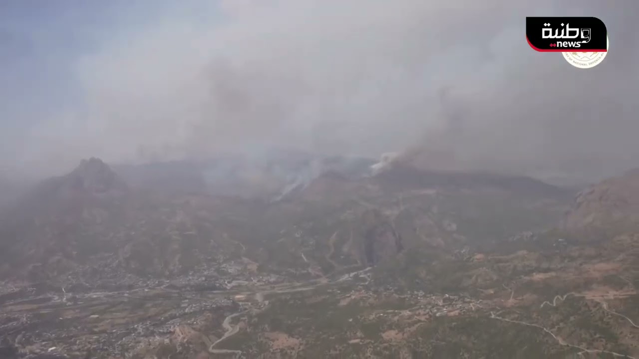 شاهدوا تفاصيل التدخل الجوي ومساهمة وحدات الجيش في مواجهة ألسنة اللهب