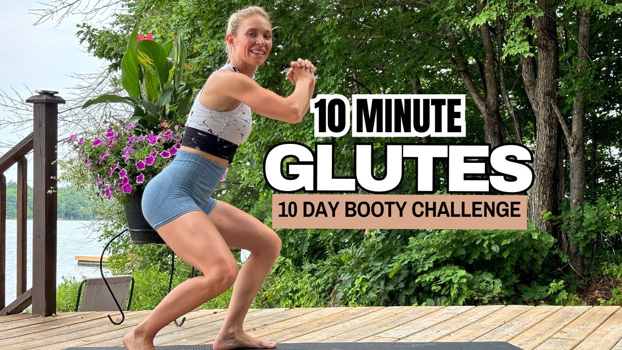 10 Minute Booty Burn Glute Challenge- Day 3 | No Equipment | Glute Burn ...