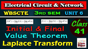 Initial & Final Value Theorem of Laplace Transform-Example-Numerical-The Open Classroom
