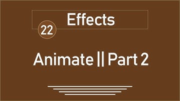 22 - ( jQuery Tutorial ) Effects: Animate || Part 2