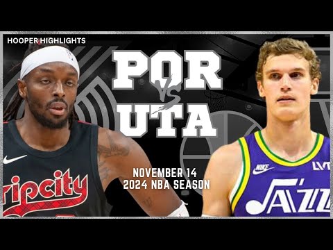 Utah Jazz vs Portland Trail Blazers Full Game Highlights | Nov 14 | 2024 NBA Season