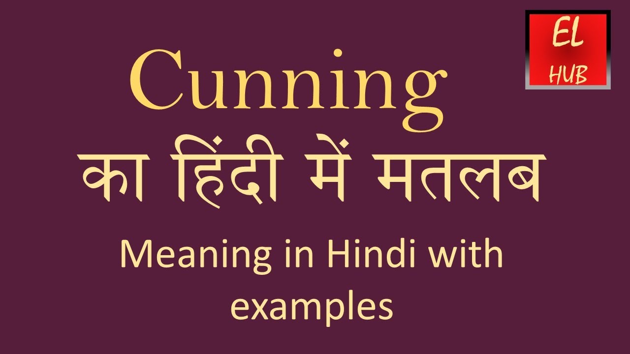 Cunning Meaning In Hindi YouTube