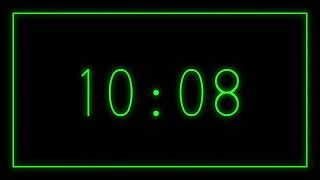 15 minute timer | Green neon dark mode timer countdown