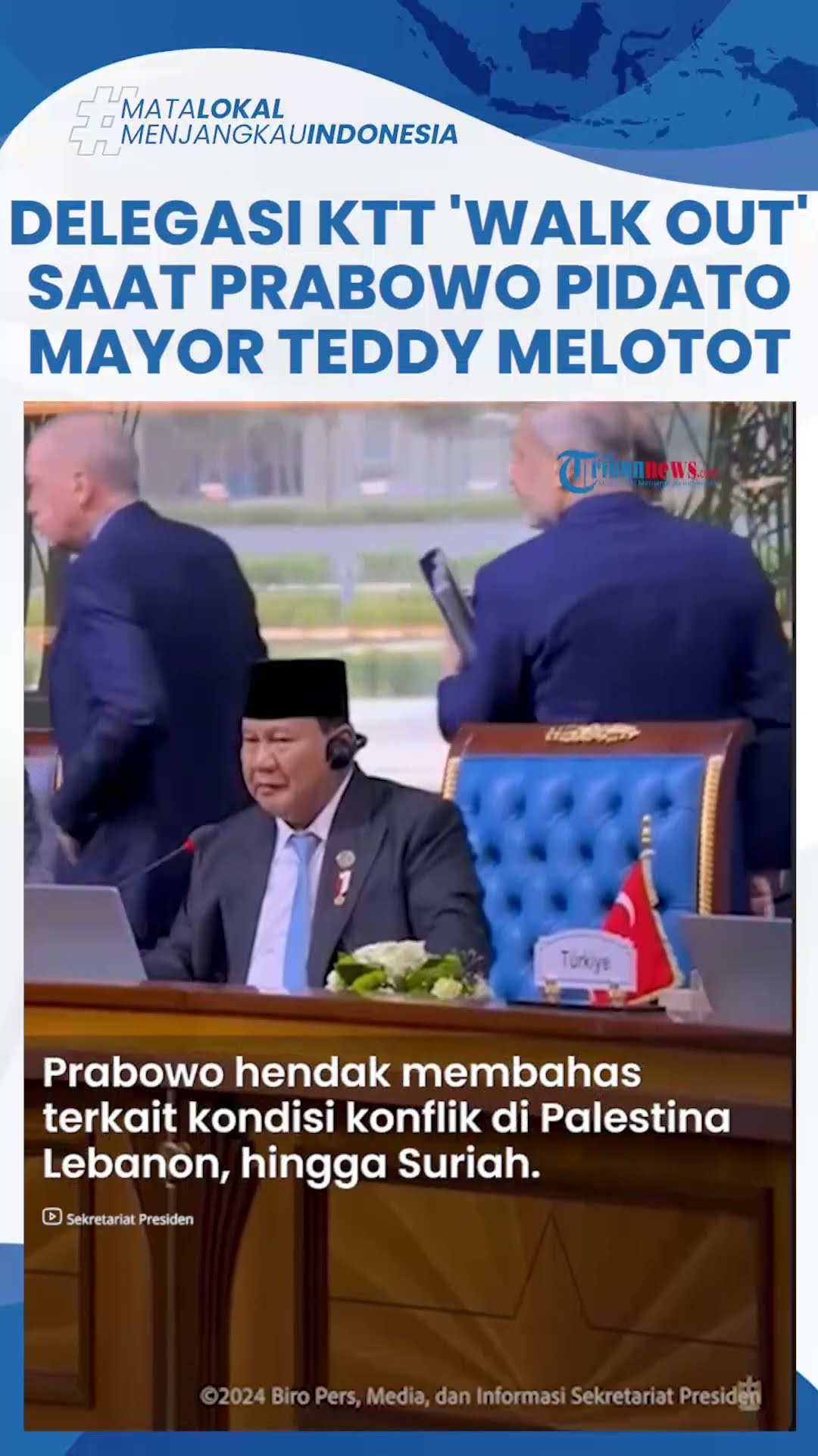 Mayor Teddy Kerutkan Alis hingga Melotot Beberapa Delegasi KTT D-8 Keluar saat Prabowo Mulai Pidato
