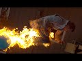 Firebreathing backflip with steveo  the slow mo guys