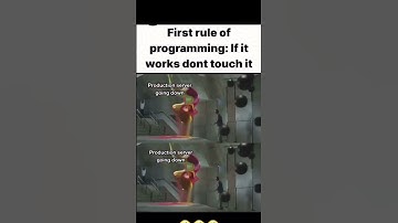 First rule of programming: If it works, Don’t touch it! #corporate #memes #funny #viralvideos