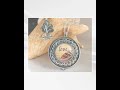 Music box locket Love and Butterfly Cabochon