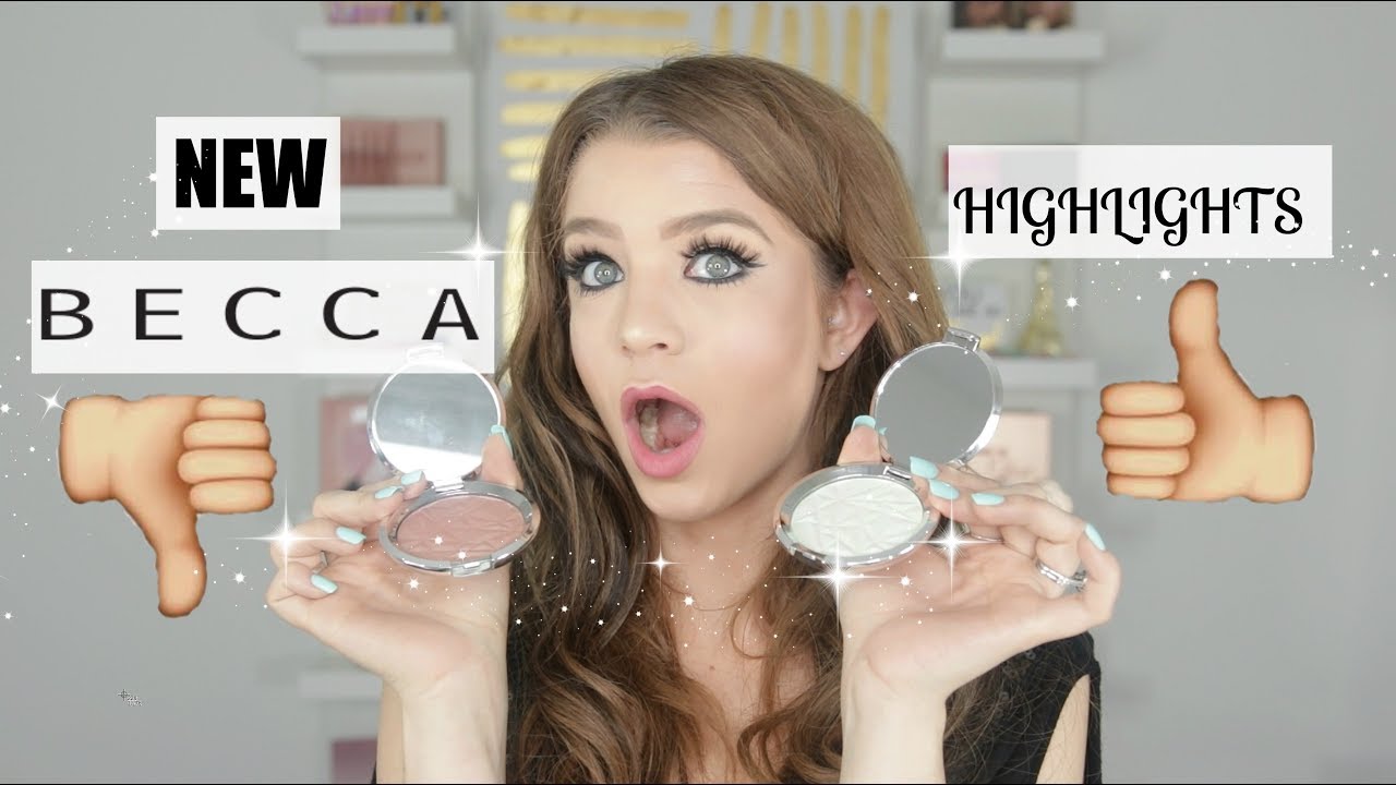 NEW BECCA HIGHLIGHTS GOLDEN MINT|SMOKY QUARTZ REVIEW/APPLICATION - YouTube