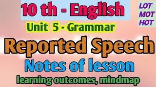 Reported speech lessonplan Notes of lesson 10th English unit 5 grammar Direct indirect speech