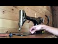 Treadle sewing machine - threading and sewing