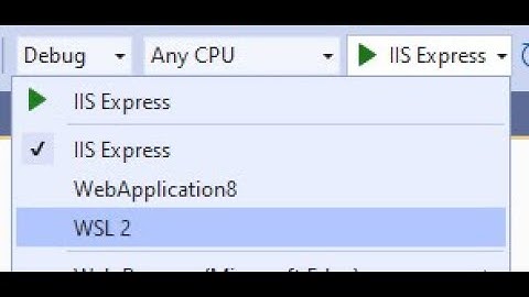 .NET Core Debugging with WSL 2 in Visual Studio 2019