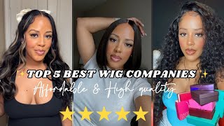 TOP 5 BEST QUALITY & AFFORDABLE WIG COMPANIES | GLUELESS WIGS, Human hair *GIVEAWAY* 🤩