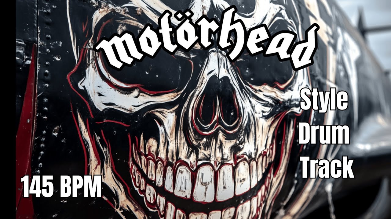 145 BPM Motörhead-Style Drum Backing Track – Raw Rock ‘n’ Roll Fury