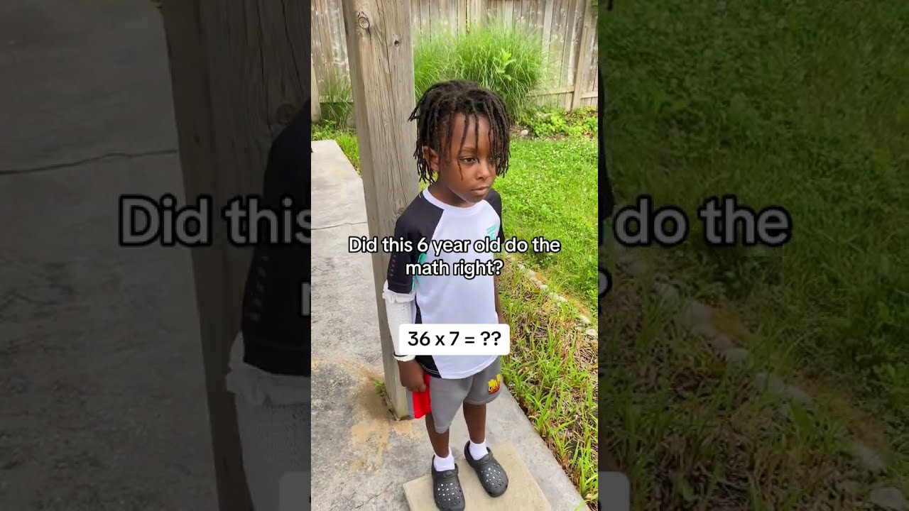 This 6 Year Old Is Doing Some GENIUS Math Shorts Homeschool Educational Kids