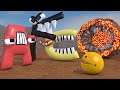 Pacman vs Monsters Best Moments Compilation (Alphabet Lore, Roblox Doors Figure)