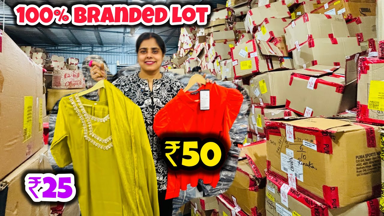 Brand Kurti Top Dress Wholesale| Branded Exports surplus garments In Delhi|Ladies garments wholesale