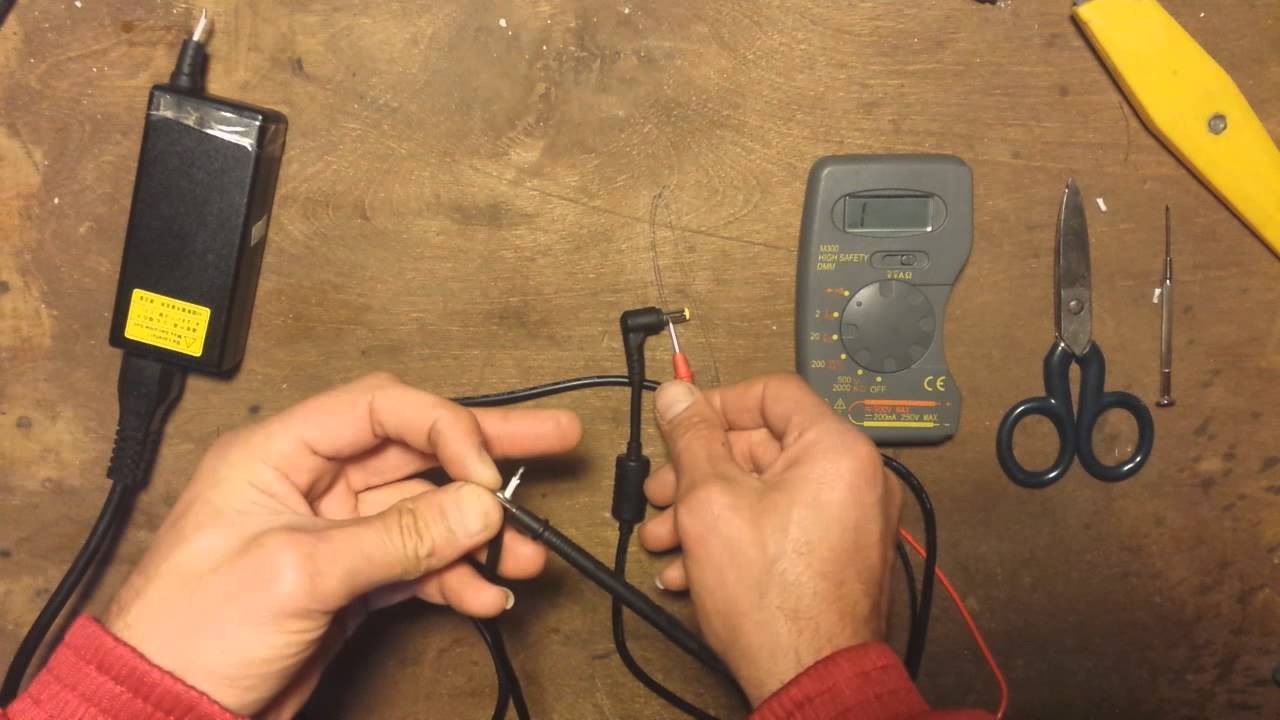 Como reparar cable de alimentador para portatil - YouTube