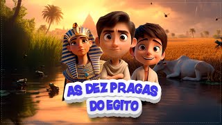 As 10 Pragas do Egito – Canção Bíblica Infantil Animada (Louvor para Crianças) 🌊🦗