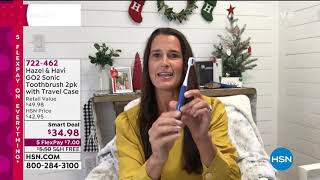 Hazel   Havi GO2 Sonic Toothbrush 2pack with Travel Case