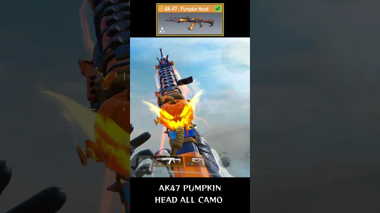 Legendary AK-47 Pumpkin Head with All camo 