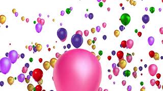 Multicolor / Colorful Balloons Motion Animation Background