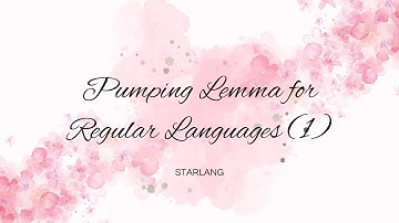 Pumping Lemma for Regular Languages (I)