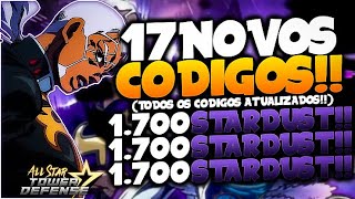 LANÇOU!! 23 NOVOS *EXCLUSIVOS* CODES SECRETOS no ALL STAR TOWER DEFENSE  (UPDATE DE JANEIRO) - ROBLOX 