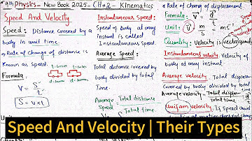 Speed and Velocity | 9th Physics New Syllabus | Chapter 2 | Kinematics