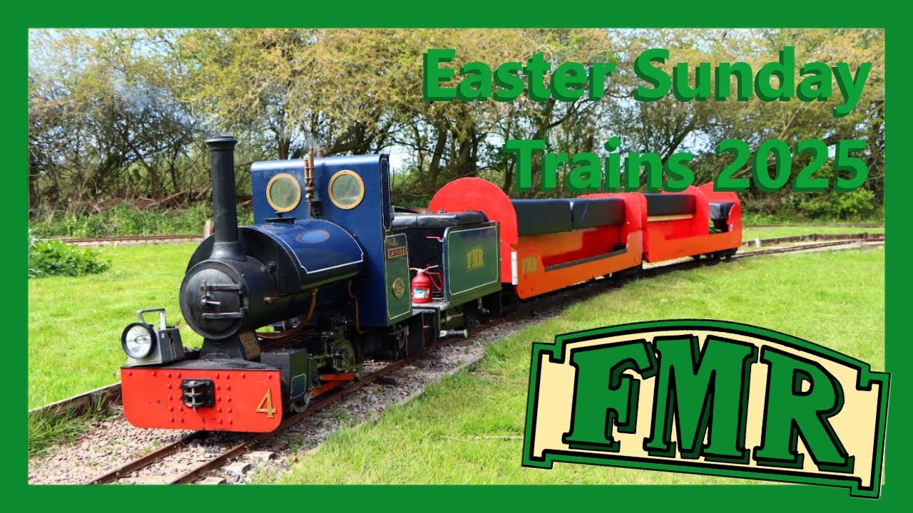 Easter Sunday trains at the Fancott Miniature Railway - YouTube
