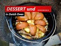 Dessert "Birne " und Hauptgericht zusammen in Dutch Oven. Rezepte. Груша-Десерт и капустняк в казане