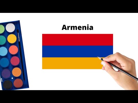 How to draw Armenia Flag || Drawing National Flag of Armenia
