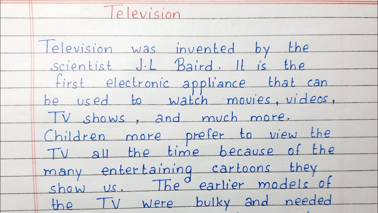 television essay in 100 words
