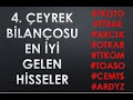 4. ÇEYREK BİLANÇOSU EN İYİ GELEN HİSSELER. #BORSA #BİST100 #FROTO #TTRAK #TOASO #ARCLK #ARDYZ #OTKAR