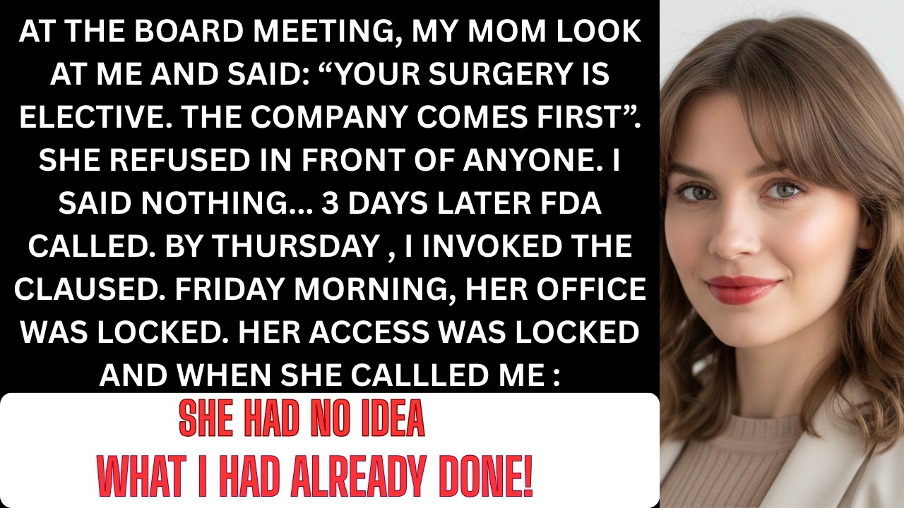 My Mom Called My Surgery “Too Expensive”—Three Days Later, She Begged Me to Save Her Company
