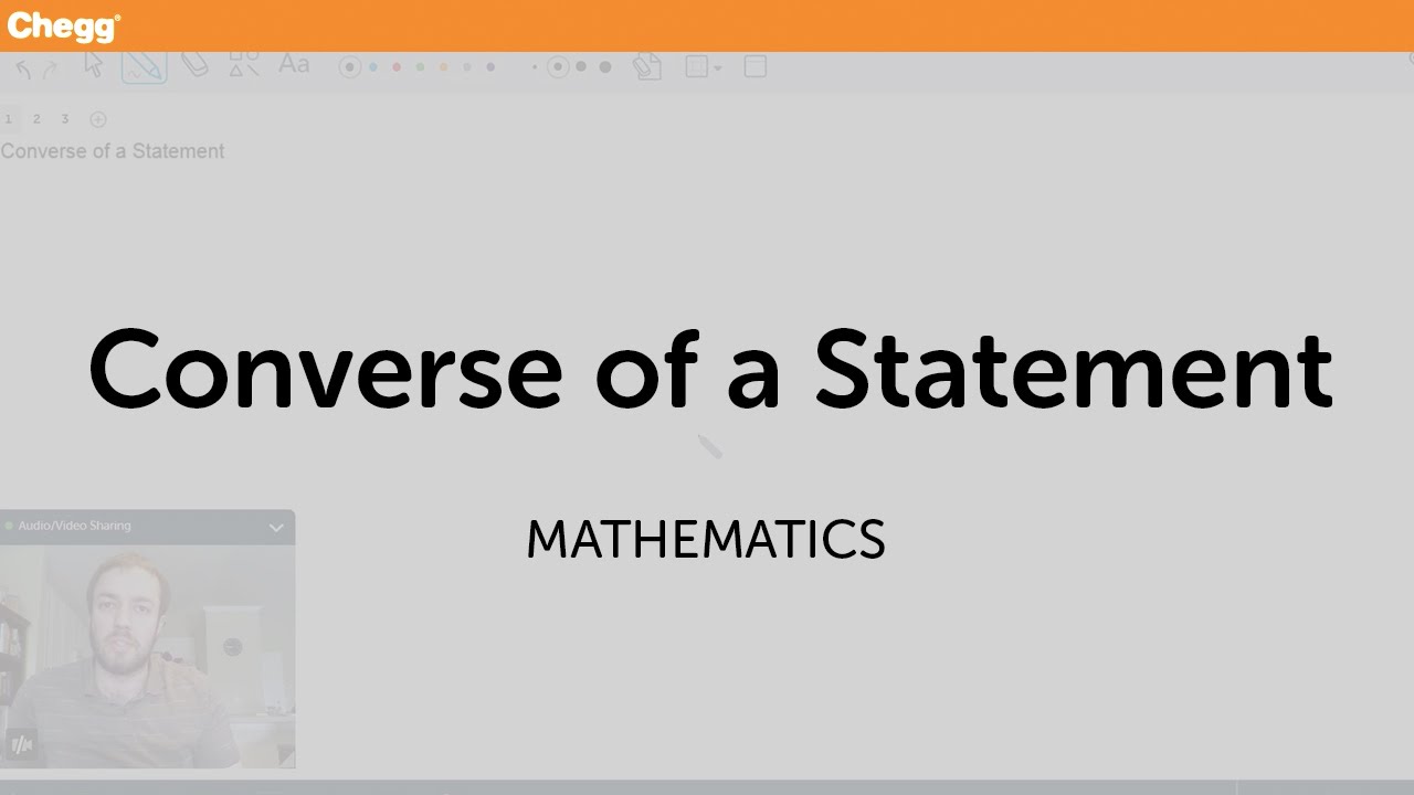 Converse of a statement | Math | Chegg 