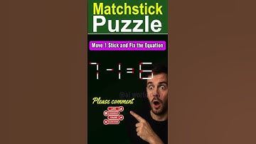 Matchstick Puzzle Challenge | Move 1 Stick to Solve This Impossible Equation #matchstickpuzzle