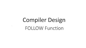 Find  Follow () Function of a Grammar | Compiler Design | Part - 2 | English | Tutorial | 2023