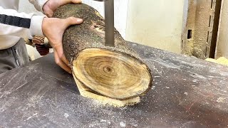 : A Masterful Art Of Woodworking // Build A Spectacular Table From Natural Tree Trunks // Woodworking