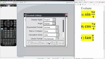 PreCal: Evaluate Trig Functions (TI-nSpire CX CAS)