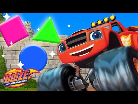 Blaze Shape Game #9 Blaze Rescues a Speeding Knight! w/ AJ & Gabby | Blaze And The Monster Machines