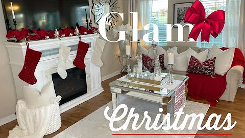 STUNNING GLAM CHRISTMAS TOUR!  LIVING ROOM AND DIN...