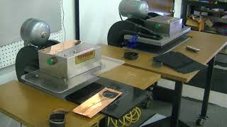 Cutting Copper Using Our 700 Model Press With A 1.25 Forged Feed-Thru Die