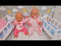 Baby born doll morning routine feeding and changing compilation