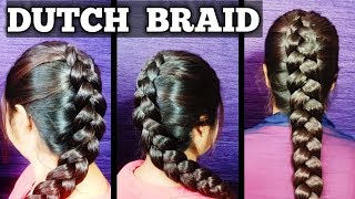 How To : Basic Dutch Braid Hairstyles | Reverse French Braid Hairstyle | Jayeeta | Resimi