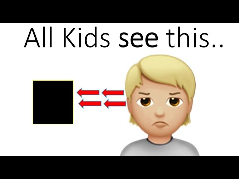Kids will be able to see 2 different colors..
