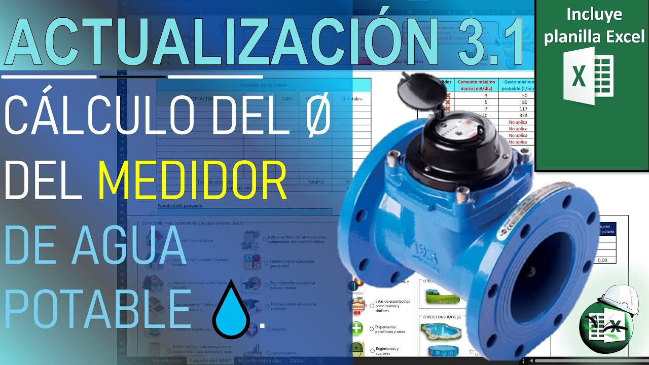 💧Cómo determinar el diámetro del MEDIDOR DE AGUA POTABLE 💧 (Actualización  3.1) 