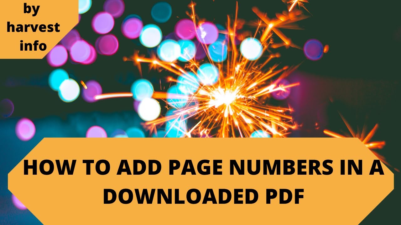 how-to-add-page-numbers-in-a-downloaded-pdf-youtube