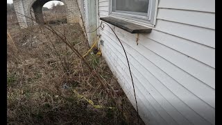 Abandoned crime scene home!-So much left behind after child abuse, arson and investigation